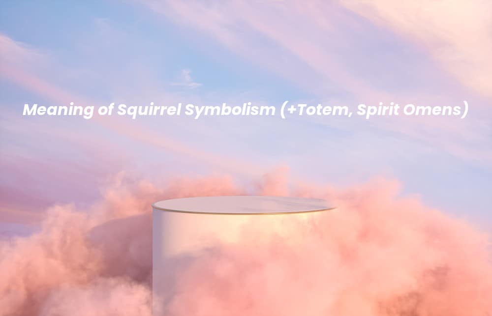 Picture of a spiritual background with the words Meaning of Squirrel Symbolism (+Totem, Spirit Omens) written on it