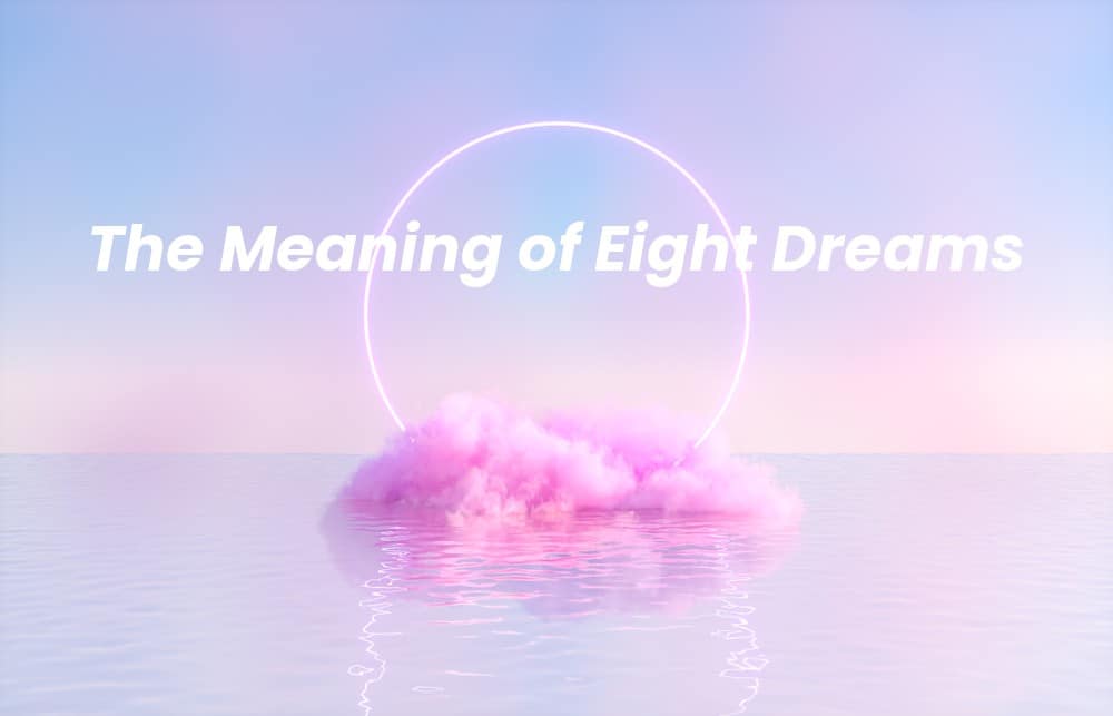 Picture of a spiritual background with the words The Meaning of Eight Dreams written on it
